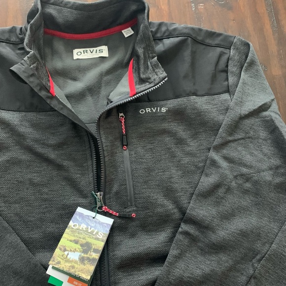 - NWTOrvis XXL Bonded mesh full zip jacket  Charcoal Red grey - Picture 4 of 12